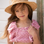 Navy Natural | Bikini pink leopard flower