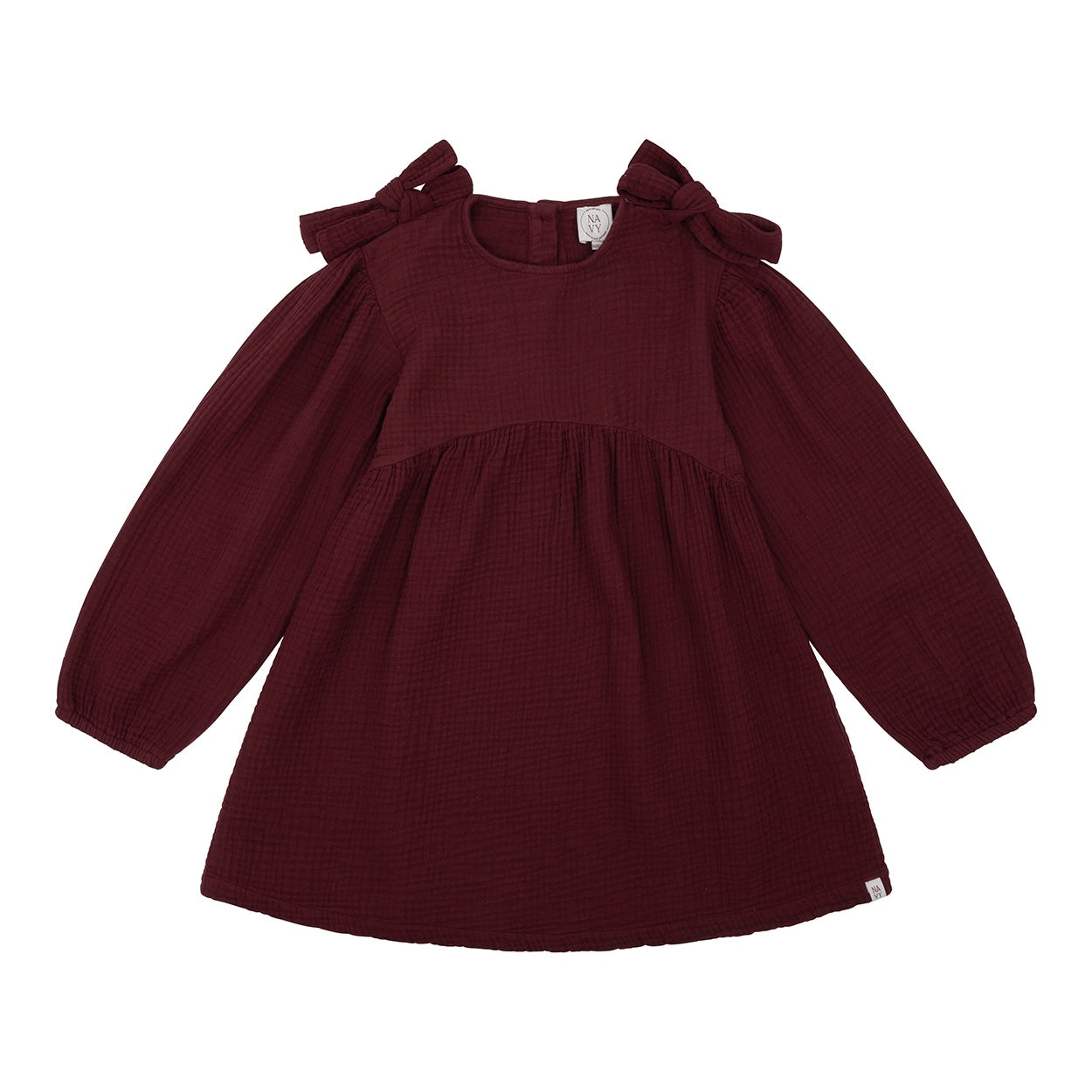 Navy Natural | Fransje dress | Burgundy mousseline