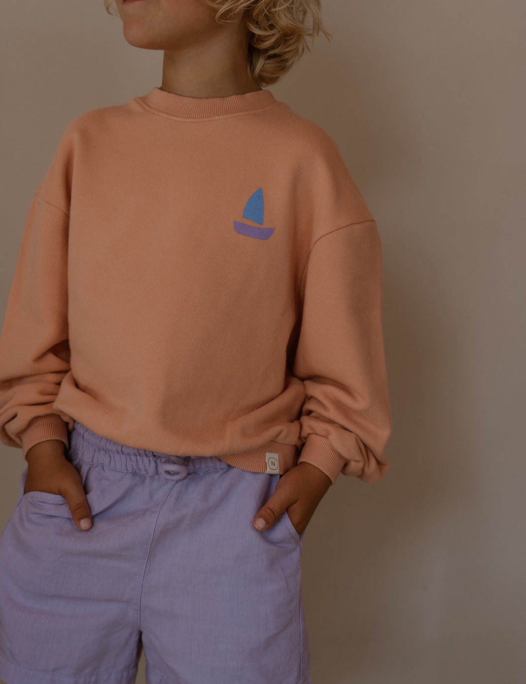 Navy Natural | Oversized sweater peach NN