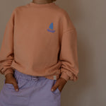 Navy Natural | Oversized sweater peach NN