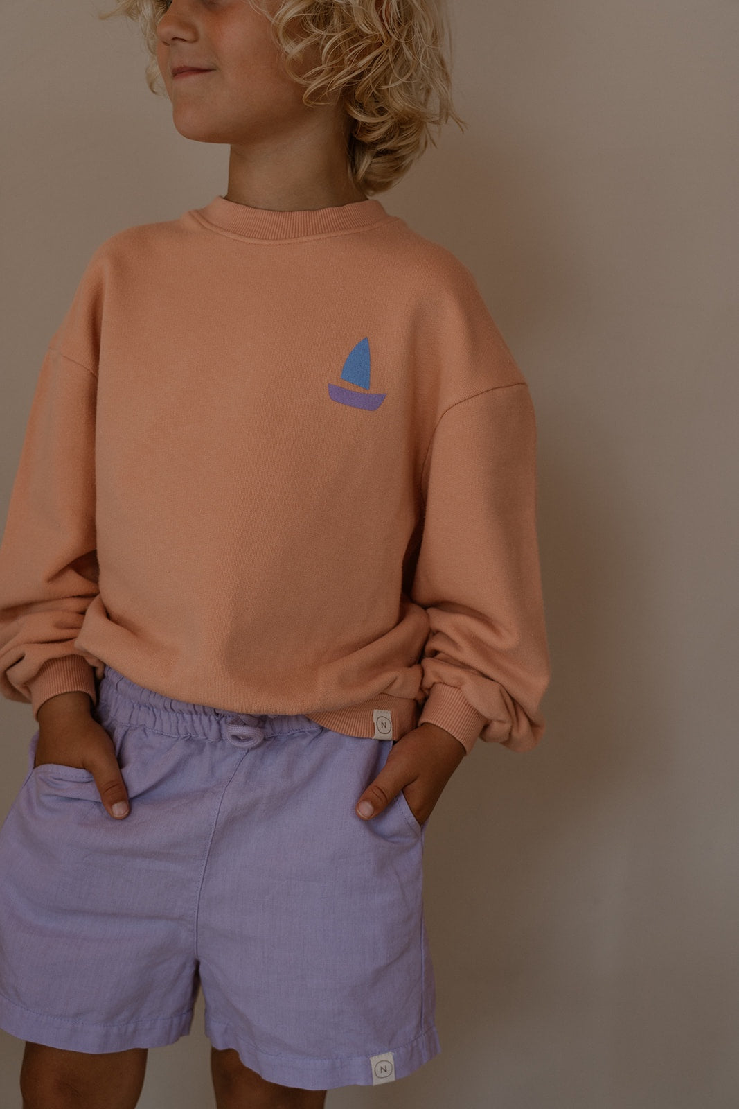 Navy Natural | Oversized sweater peach NN