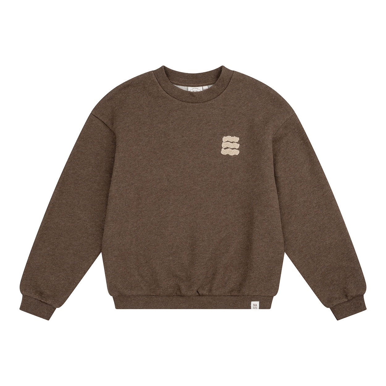 Navy Natural | Oversized sweater waves | Brown