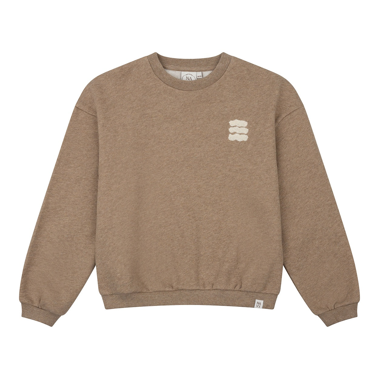 Navy Natural | Oversized sweater waves | Light brown