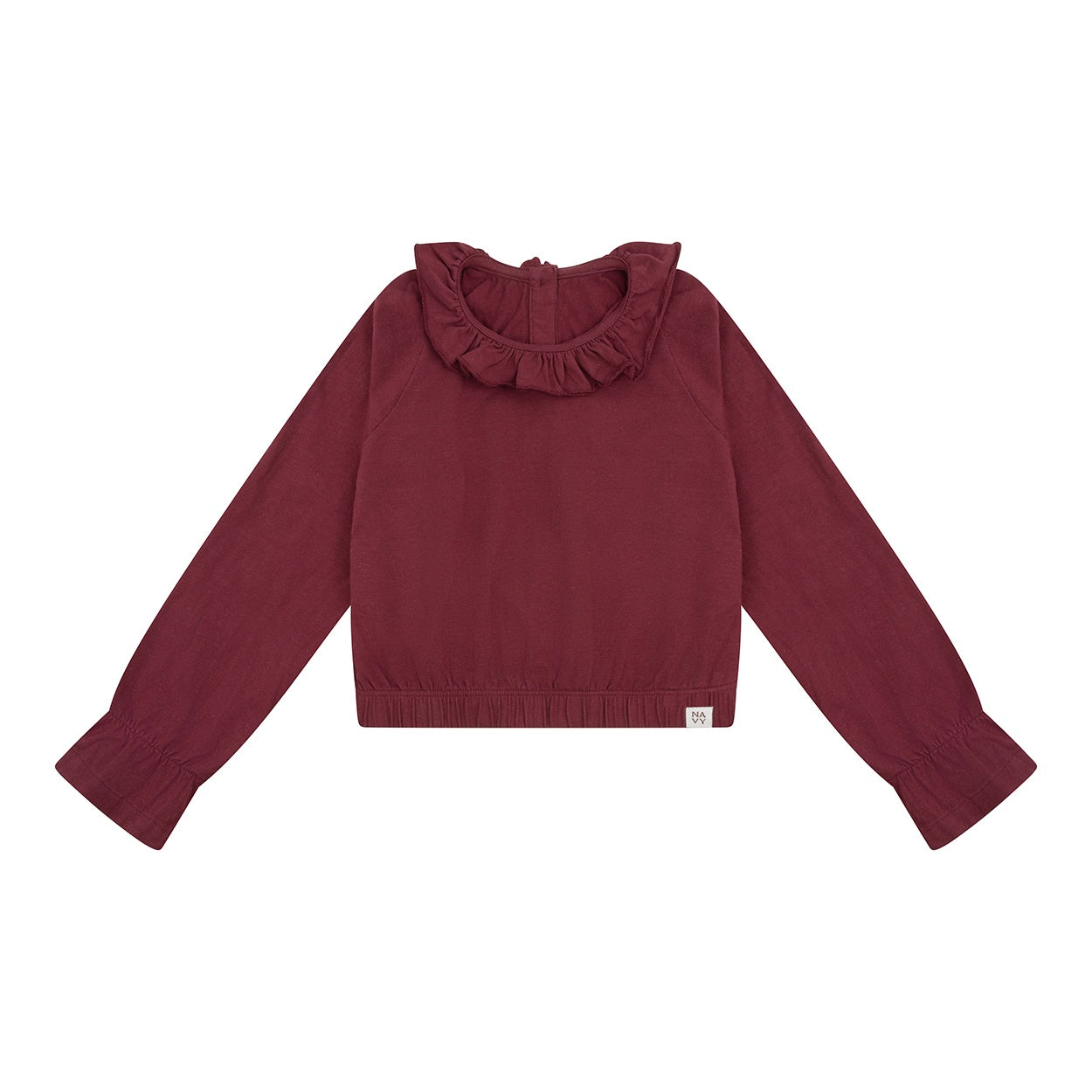 Navy Natural | Pippa top jersey | Burgundy