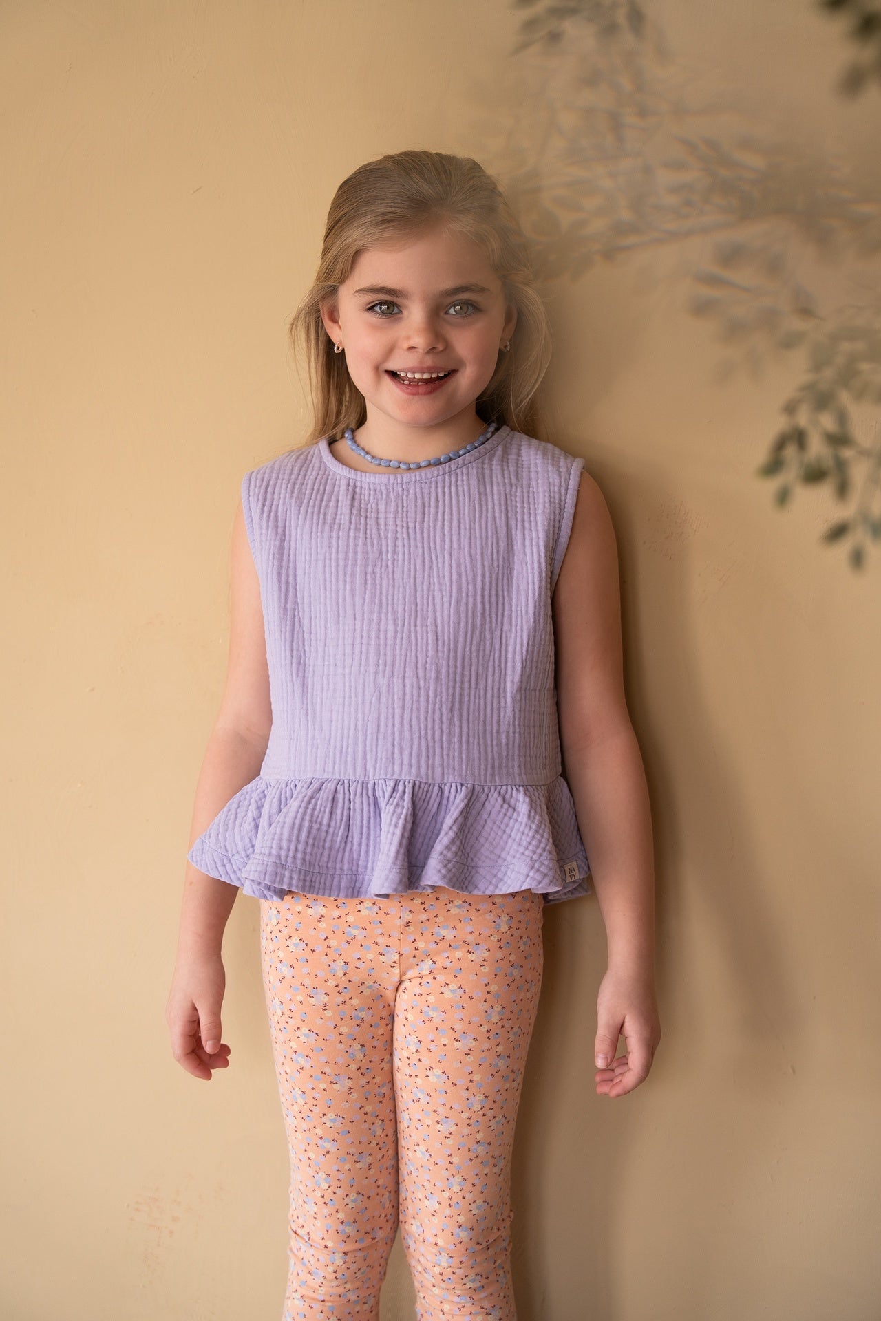 Navy Natural | Rose top lilas mousseline