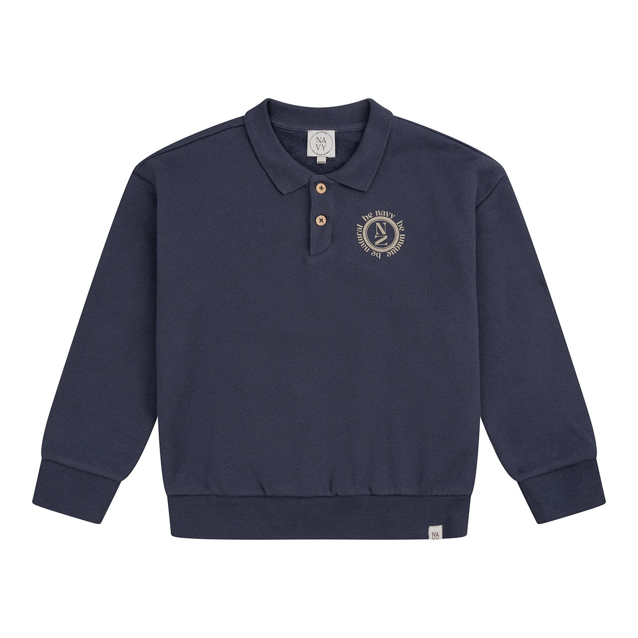 Navy Natural | Scott polo sweater | Graphite