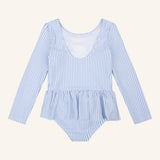 Navy Natural | Swimsuit blue stripe