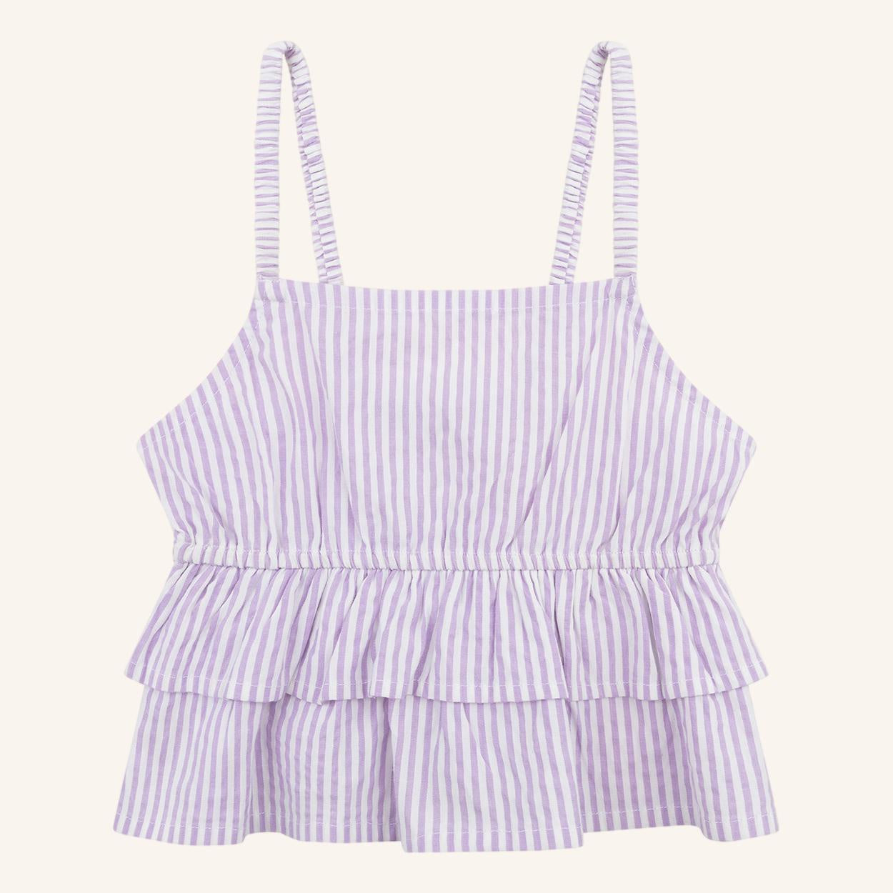 Navy natural | Pien top -lila stripe