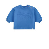 Petit Maison| Ker Sweater with chest print | Regata Blue