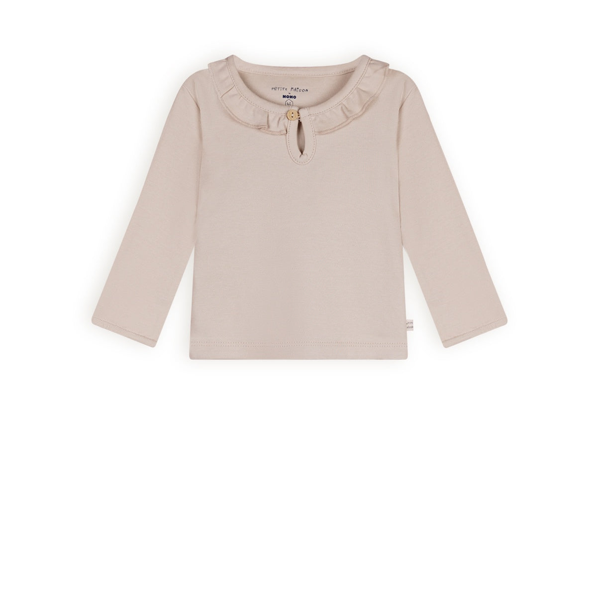 Petit maison | Kaya Longsleeve ruffle | Oatmeal