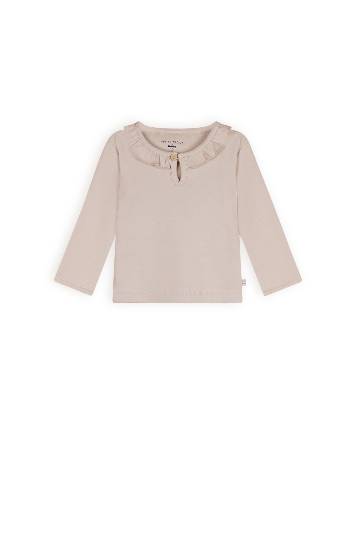 Petit maison | Kaya Longsleeve ruffle | Oatmeal