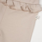 Petit maison | ruffle leggings | oatmeal
