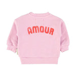 Piupiuchick Baby Sweatshirt lilac w/ red heart