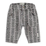 Piupiuchick | Baby trousers grey w/ black flowers