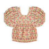 Piupiuchick Cropped blouse w/ cherries allover