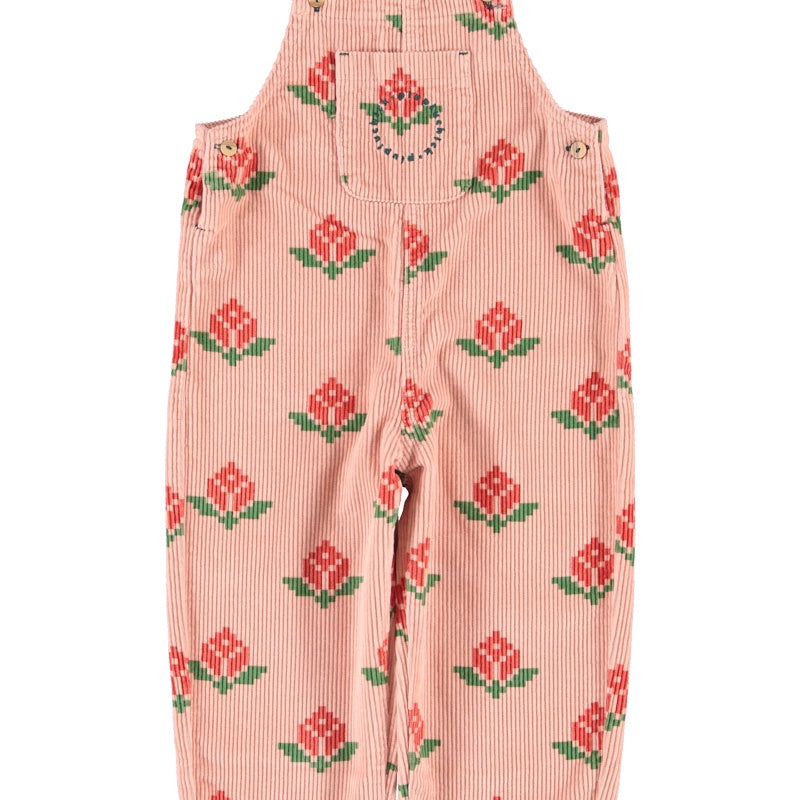 Piupiuchick | Dungarees pink w/ big flowers