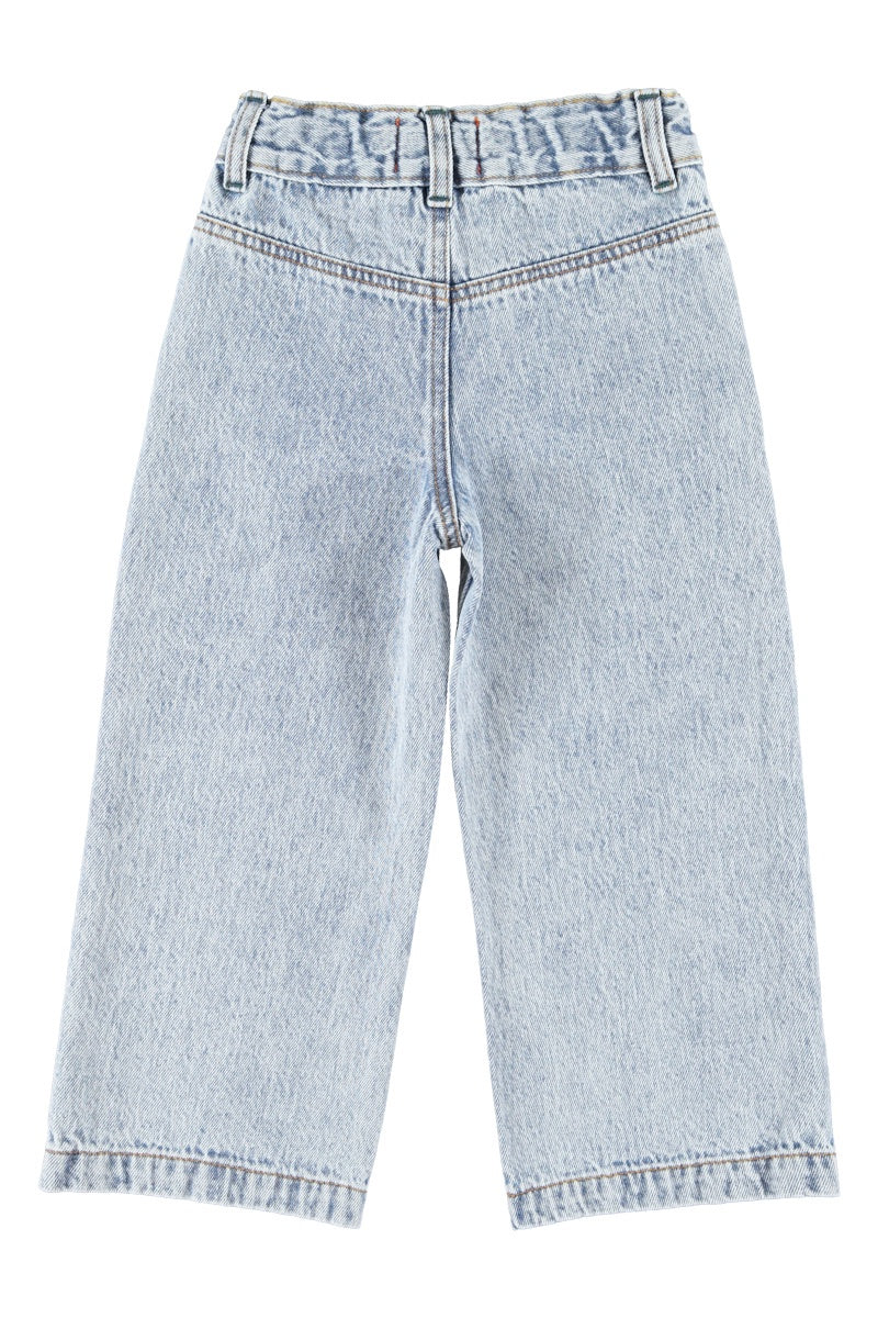 Piupiuchick | Flare trousers fadded light blue denim