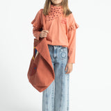 Piupiuchick | Flare trousers fadded light blue denim