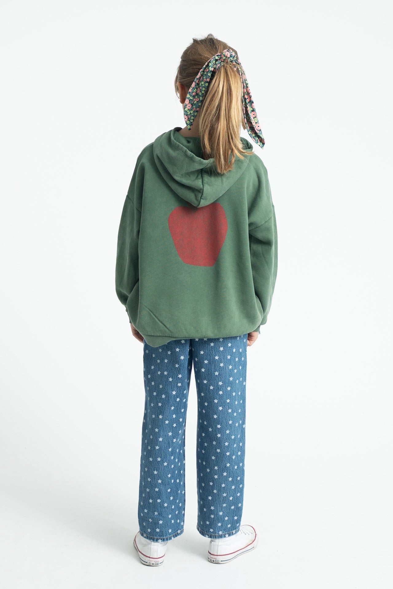 Piupiuchick | Hoodie green w/ apple print