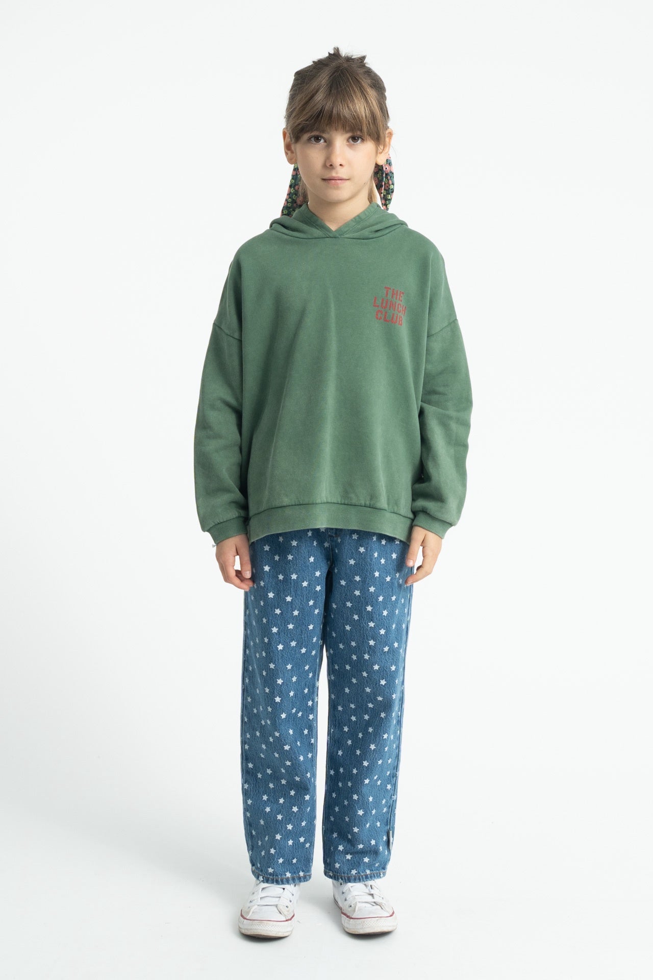 Piupiuchick | Hoodie green w/ apple print