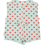 Piupiuchick Jumpsuit lightblue w/ hearts