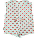 Piupiuchick Jumpsuit lightblue w/ hearts