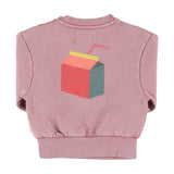 Piupiuchick | Oversized sweatshirt pink w/ "lunch break" print