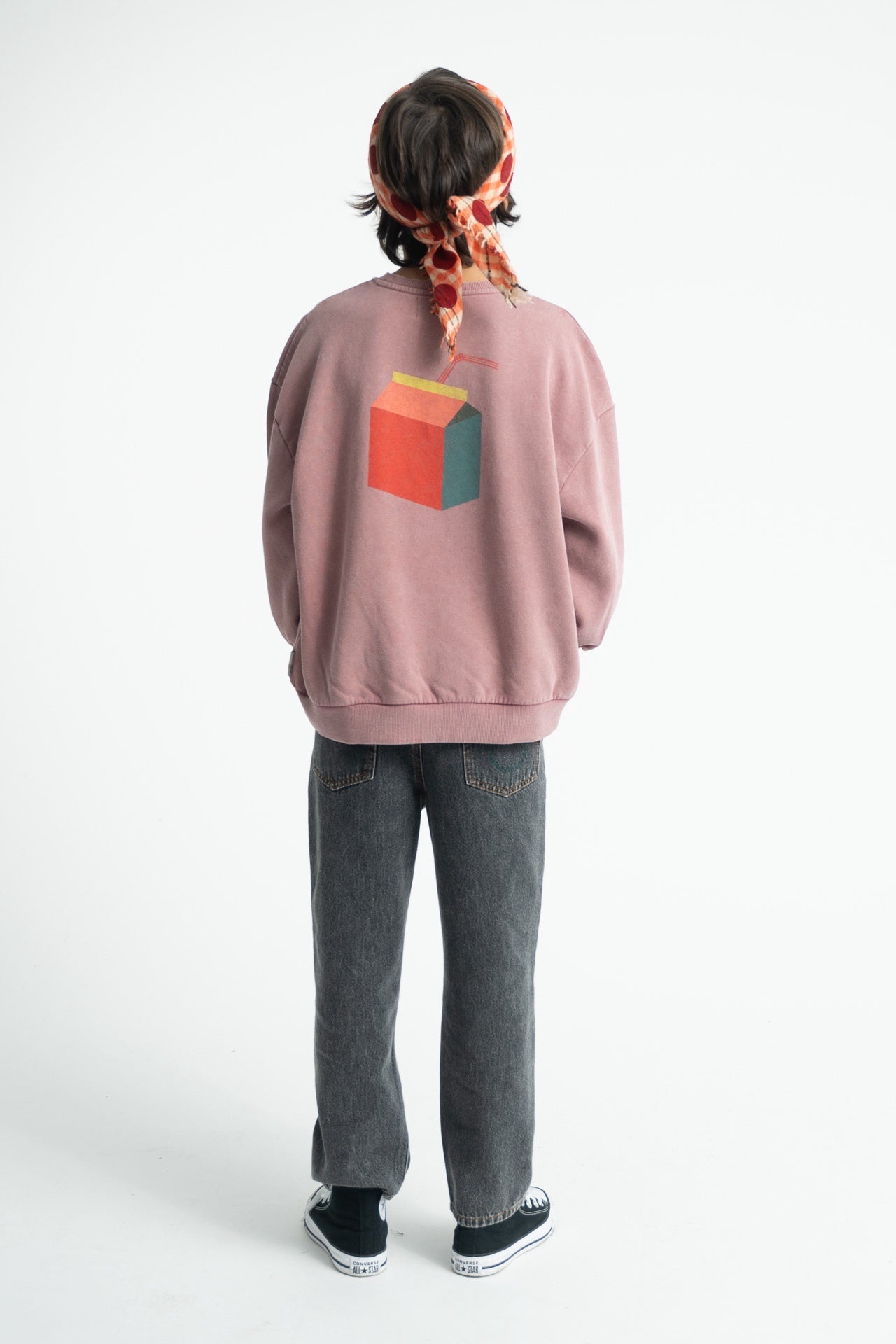 Piupiuchick | Oversized sweatshirt pink w/ "lunch break" print
