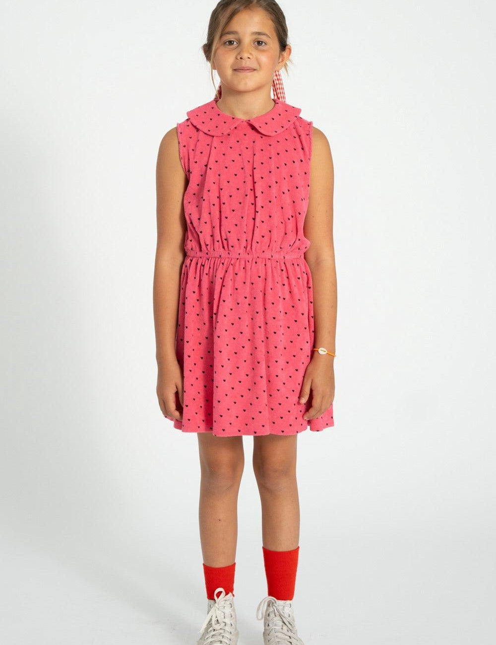 Piupiuchick Short Dress w/ collar Pink
