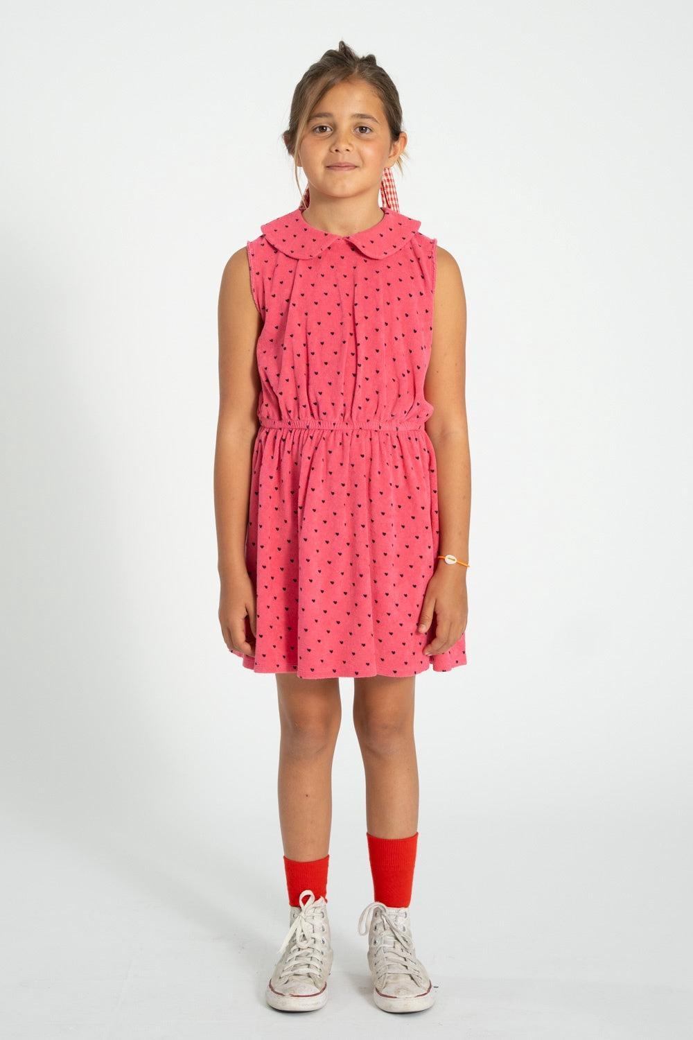 Piupiuchick Short Dress w/ collar Pink