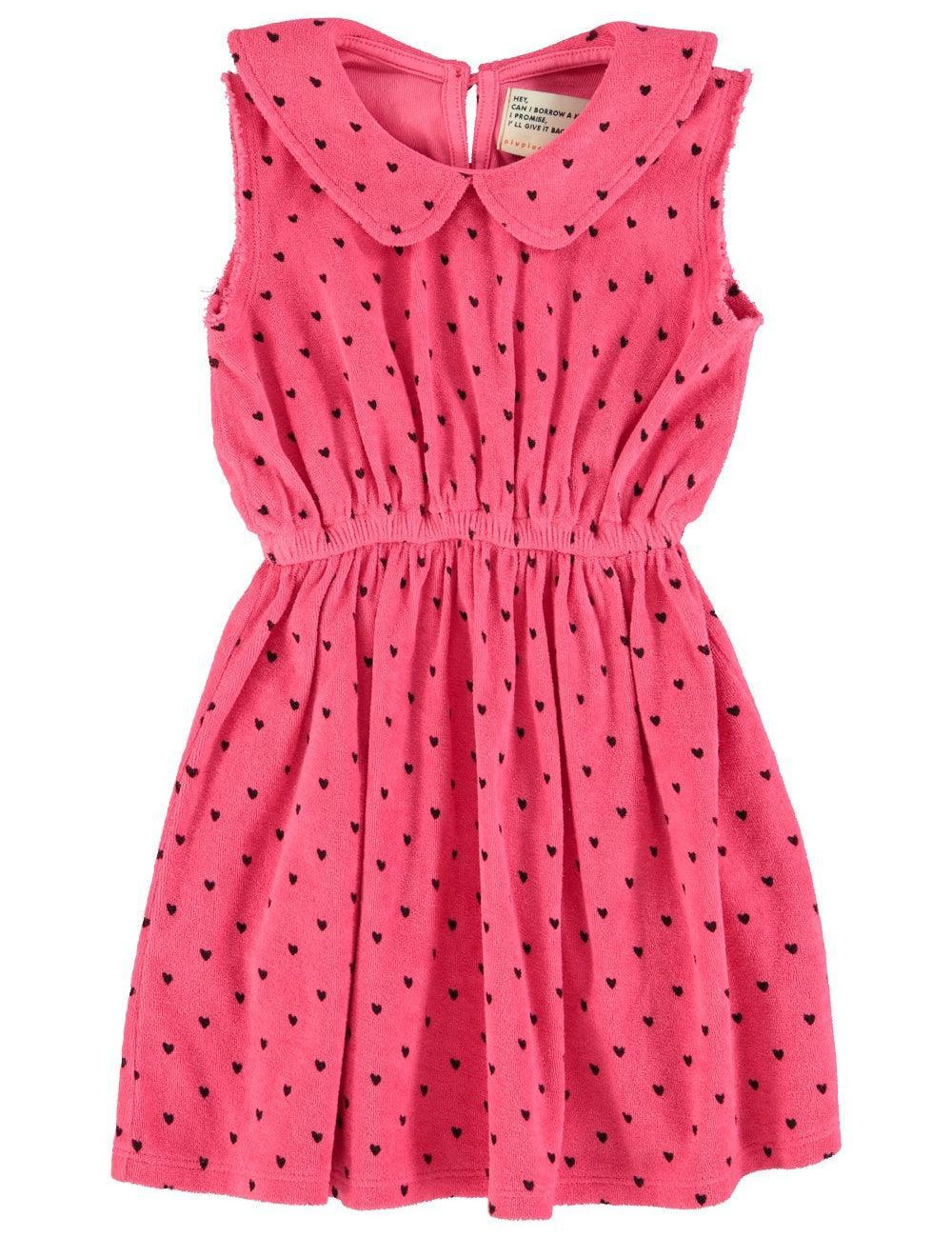 Piupiuchick Short Dress w/ collar Pink