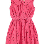 Piupiuchick Short Dress w/ collar Pink