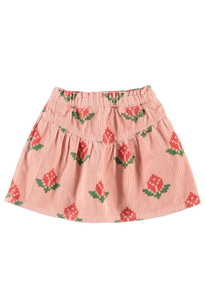 Piupiuchick | Short skirt pink w/ big flowers