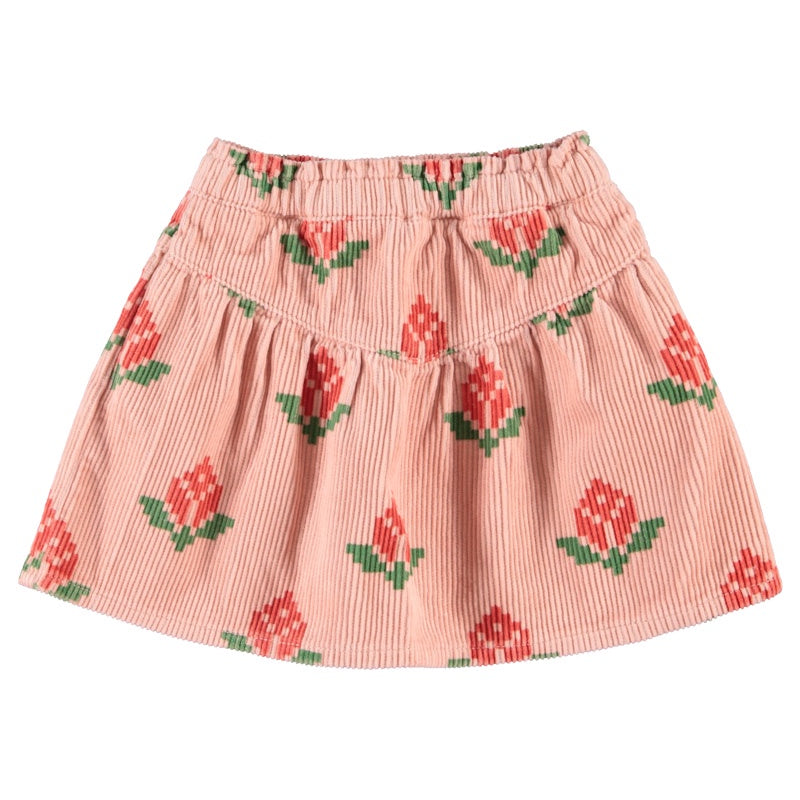 Piupiuchick | Short skirt pink w/ big flowers