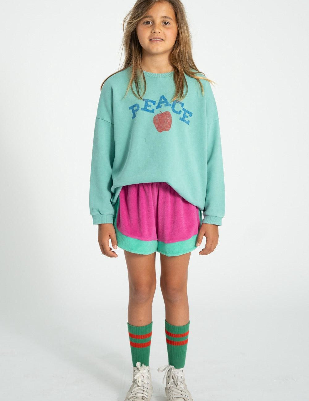Piupiuchick Shorts fuchsia & green