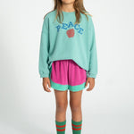 Piupiuchick Shorts fuchsia & green