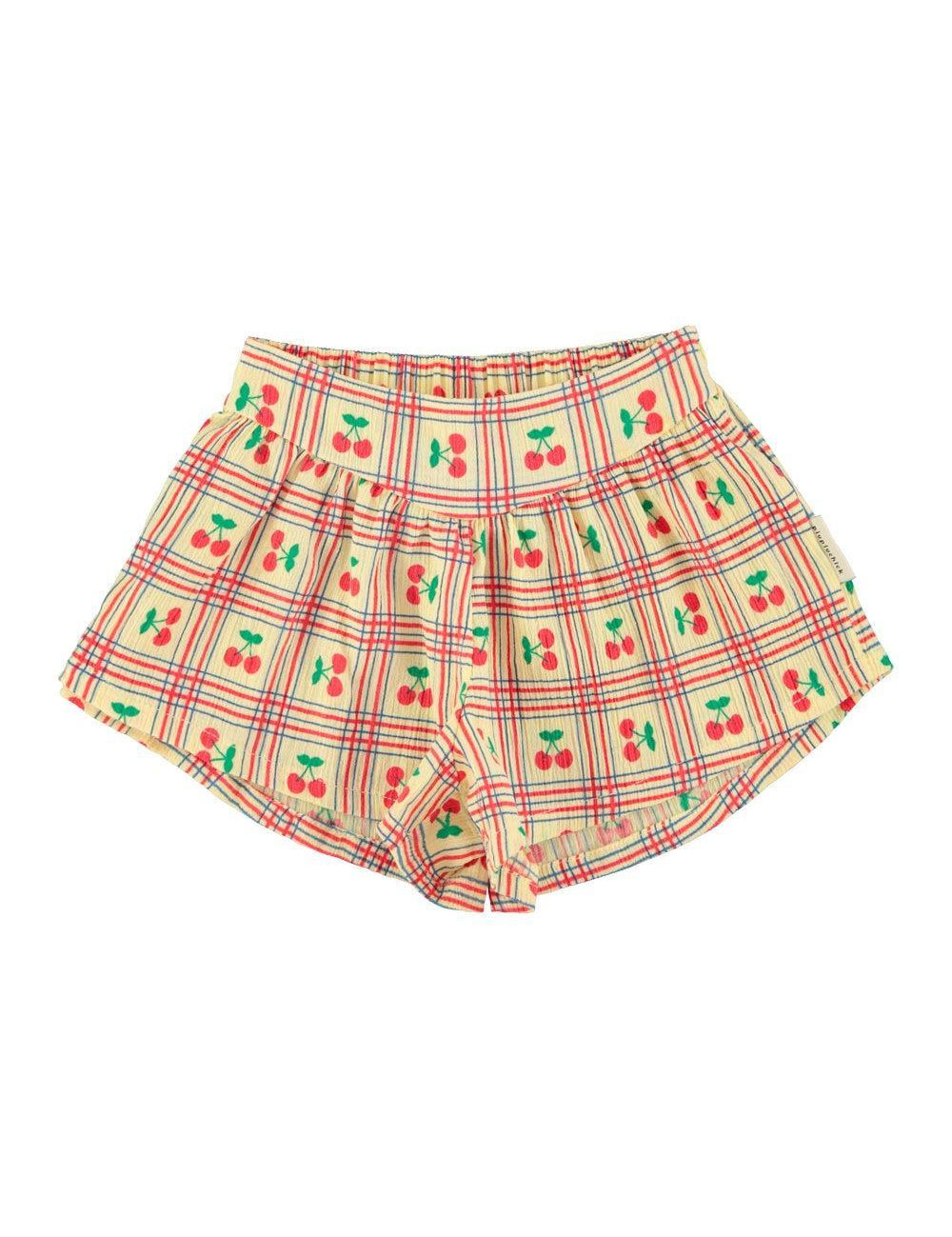 Piupiuchick Shorts light yellow w/ cherries allover