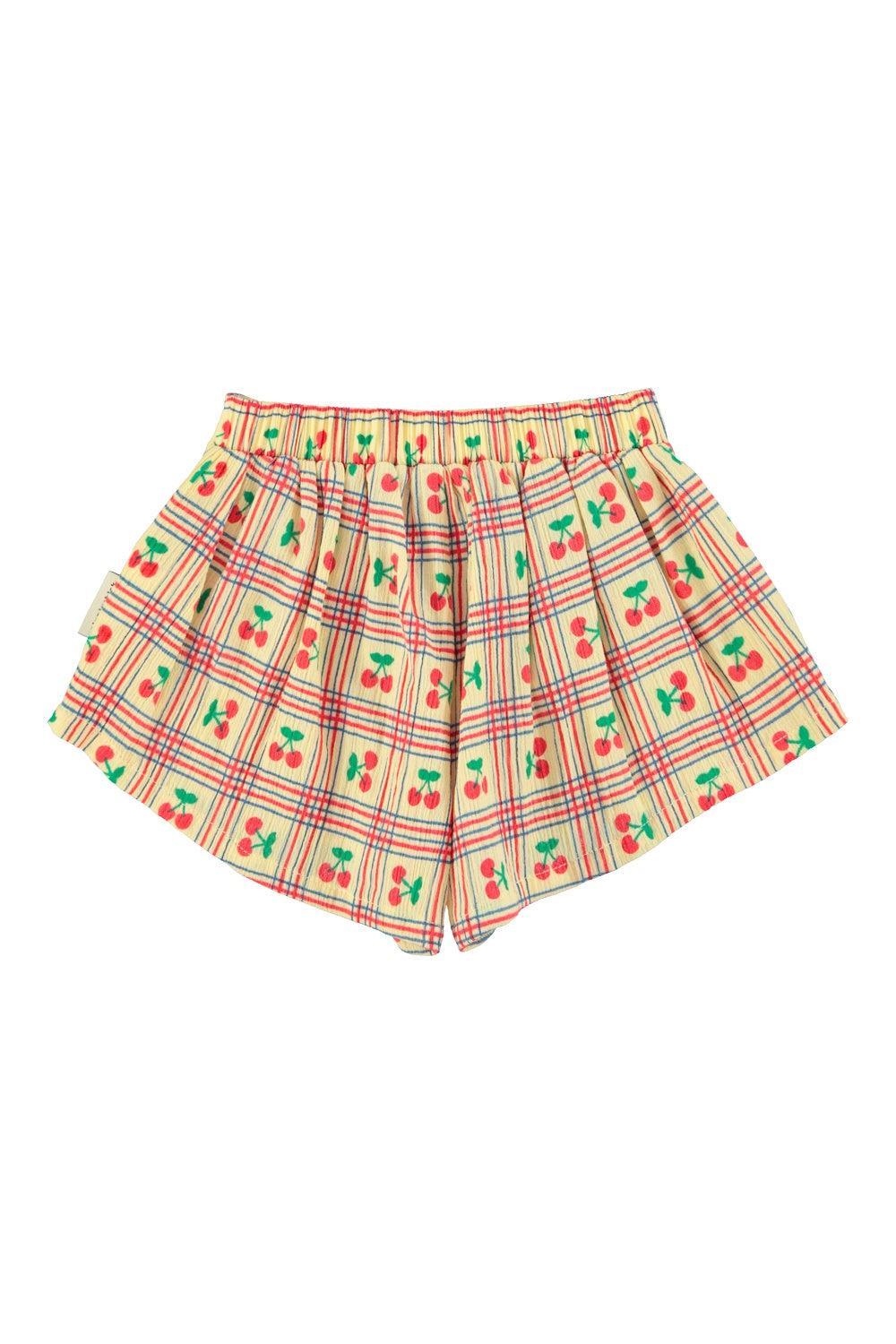 Piupiuchick Shorts light yellow w/ cherries allover
