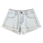 Piupiuchick | Shorts w/ fringes washed light denim