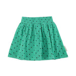 Piupiuchick Skirt green w/ black hearts