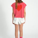 Piupiuchick Sleeveless Top w/ Amour print