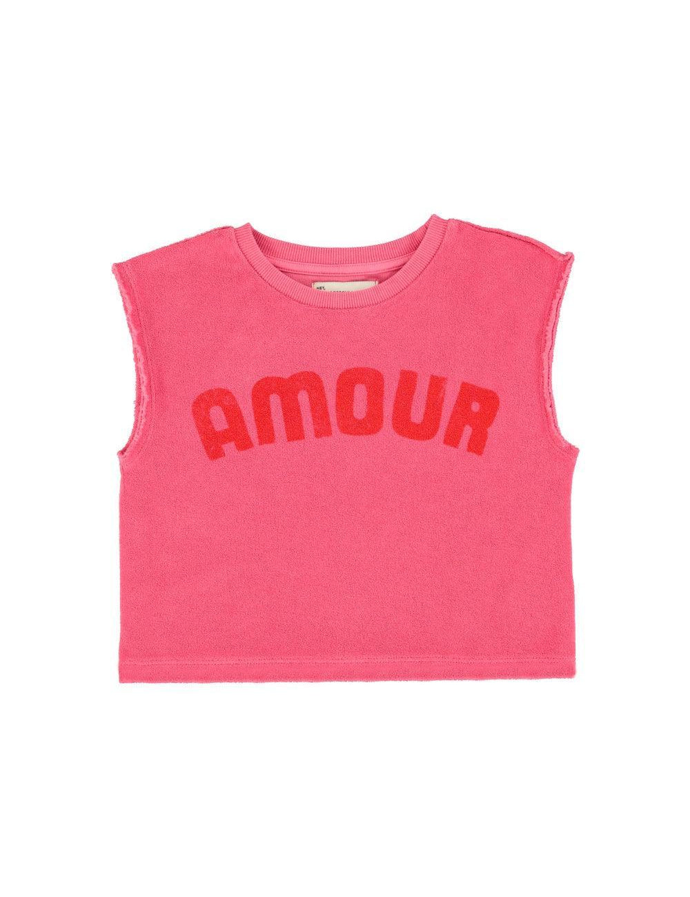 Piupiuchick Sleeveless Top w/ Amour print