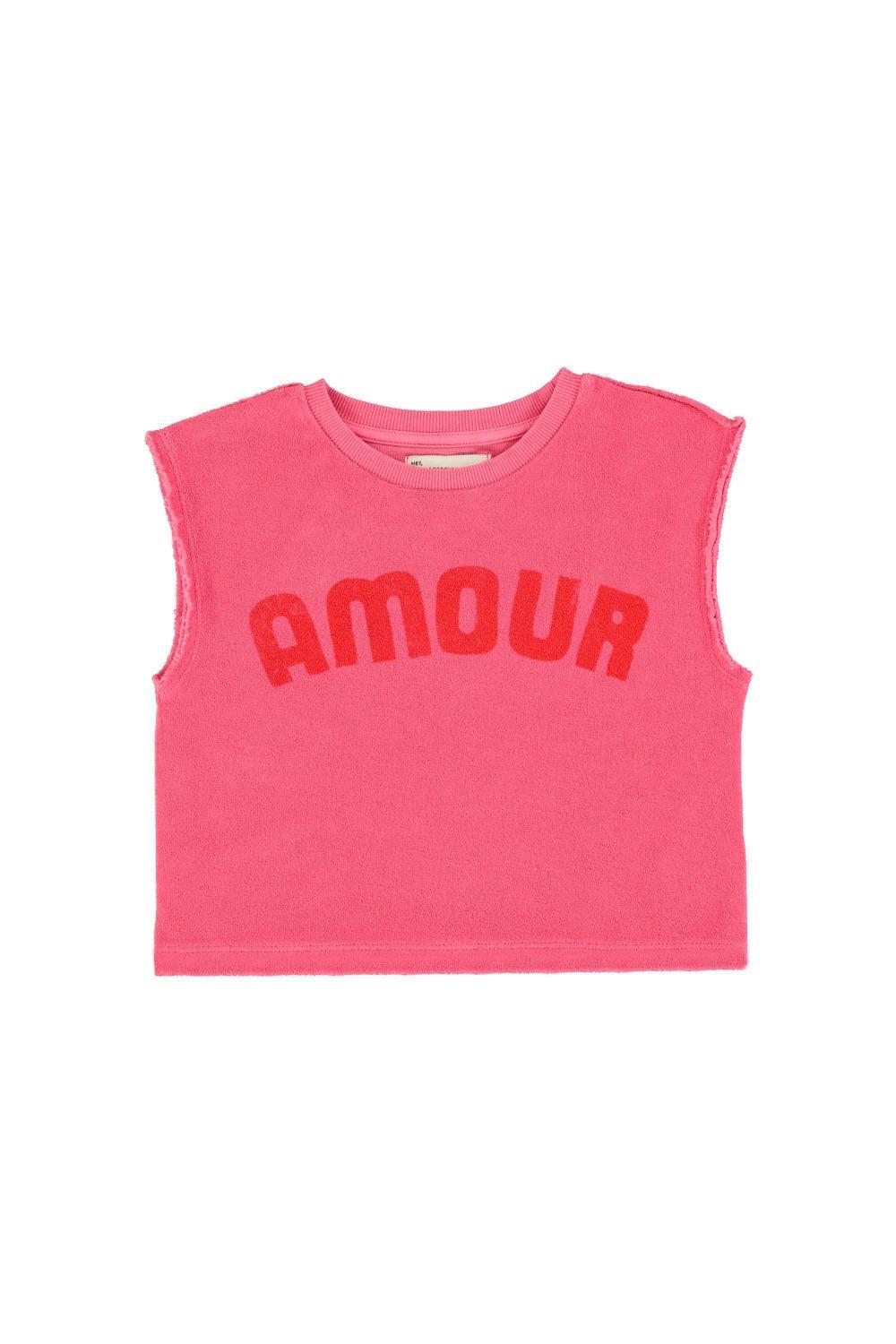 Piupiuchick Sleeveless Top w/ Amour print
