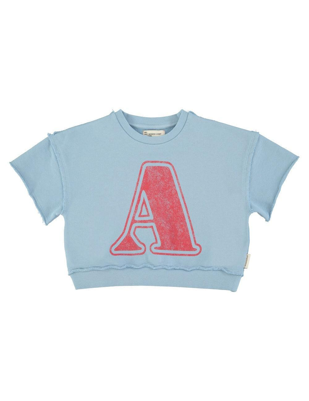 Piupiuchick Sweatshirt SS blue w/ A print