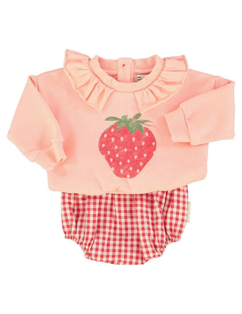 Piupiuchick Sweatshirt collar w/ strawberry