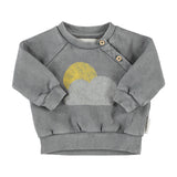Piupiuchick | Sweatshirt grey w/ sun & cloud print