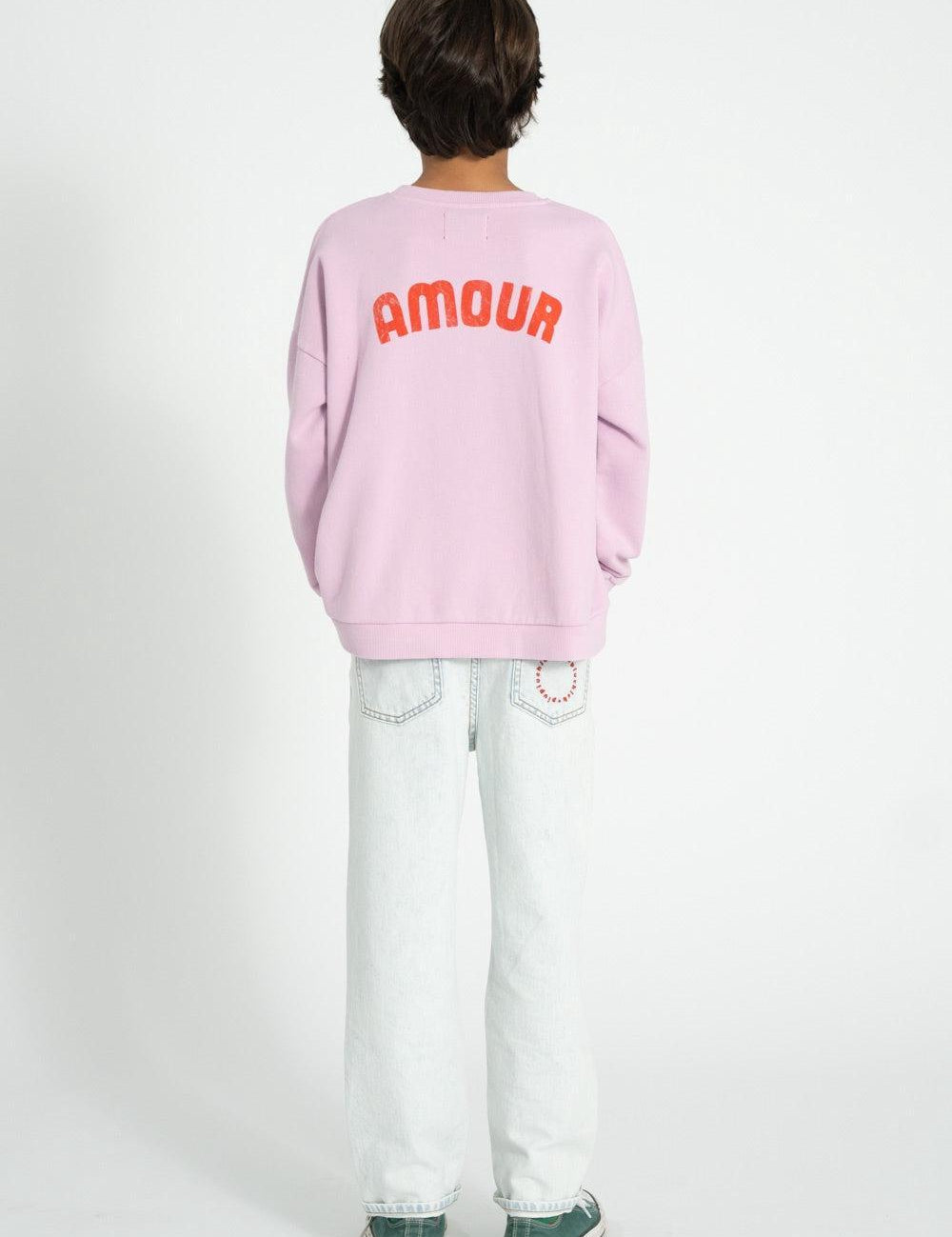 Piupiuchick Sweatshirt lilac w/ red heart