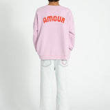 Piupiuchick Sweatshirt lilac w/ red heart