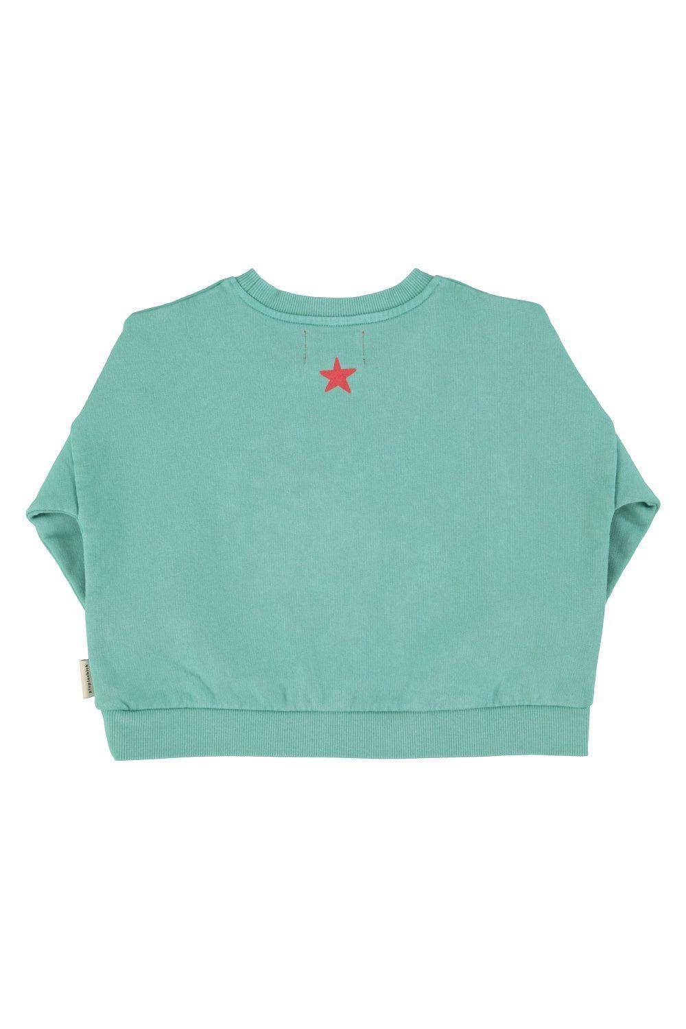 Piupiuchick Sweatshirt turquoise w/ peace