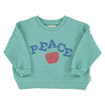 Piupiuchick Sweatshirt turquoise w/ peace